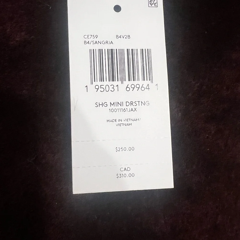 Coach Burgundy Shearling Bag with Gold Accents - Picture 5 of 5